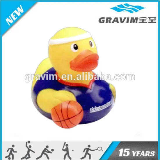 Sports duckies basketball/ soccer ball duck toy