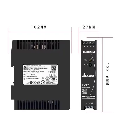 DRL-24V75W1AZ 75W 24V Delta LYTE DIN Rail Power Supply