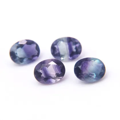 Colored Fluorite Loose Stone Crystal Oval Various Shapes