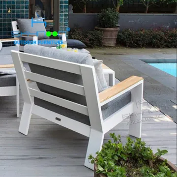 High-Quality Cheap Aluminum Luxury Outdoor Sofa for Salon de Jardin (62095A)
