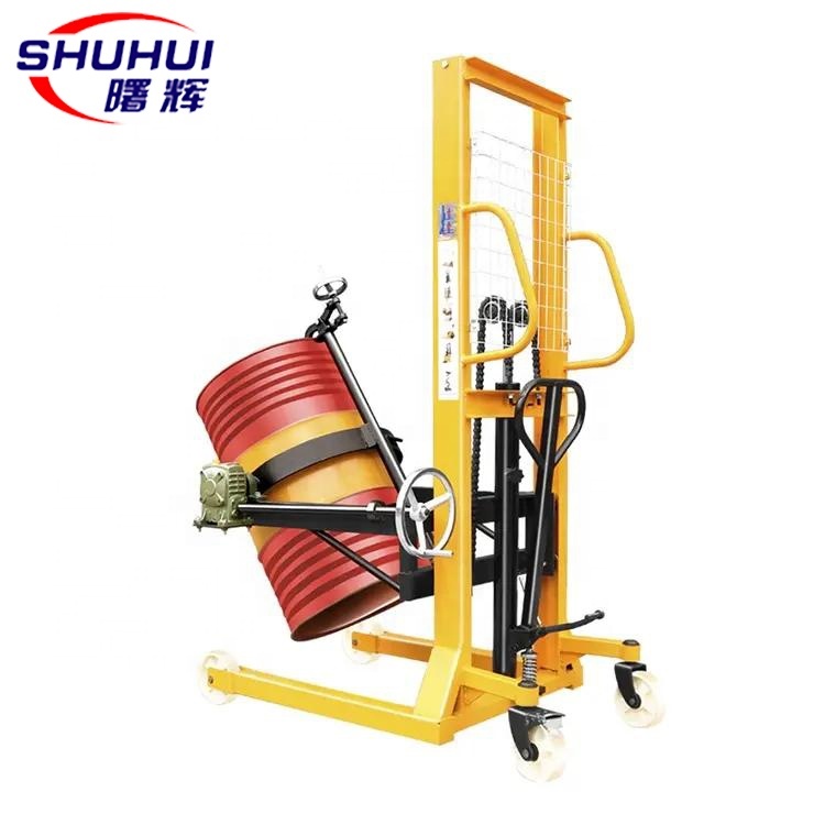 400kg Manual Oil Drum Stacker with Scale and 1600mm Lifting Height