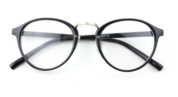 New Design Fashion Big Round Frame with Metal Bridge Reading Glasses