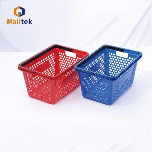 New style chain stores plastic handle shopping basket