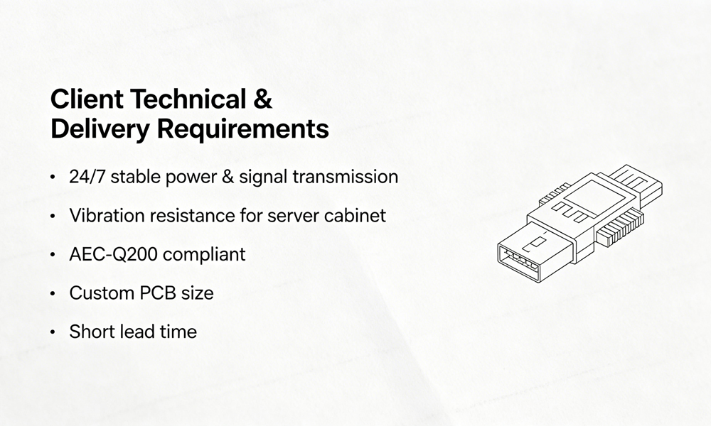 Customer technical requirements