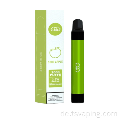 Lana Vape Pen Original -Einweg -Vape 2000 Puff