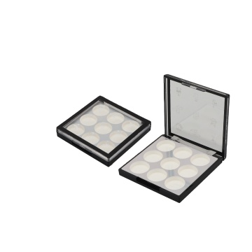 Private Label Pigmented Eyeshadow Palette - 9 Color Eyeshadow Box with Plastic Round Pans and Rectangular Cases