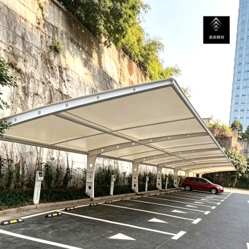 Weather-Resistant Parking Space Roof and Awning Combo