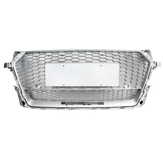 Mesh Style ABS Matt Silver Front Bumper Hood Grille for Audi TTRS/TTS 2015-2018
