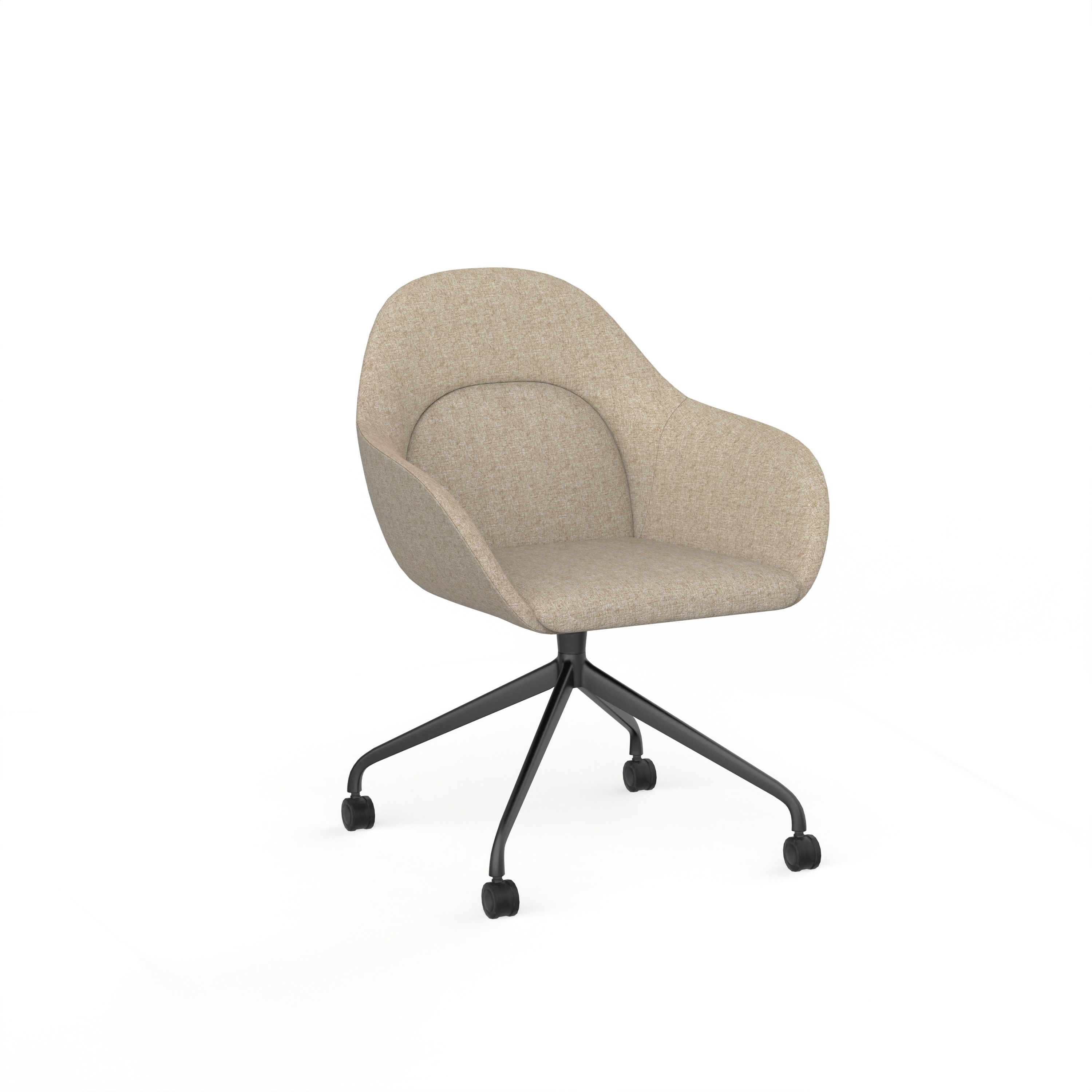 Chic Fabric - upholstered Task Chairs, Meeting Chairs & Side Chairs with Mobile Metal Bases for Agile Workspaces