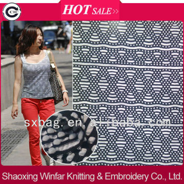 shaoxing winfar knitting dot polyester jacquard fabrics for lady dress garment