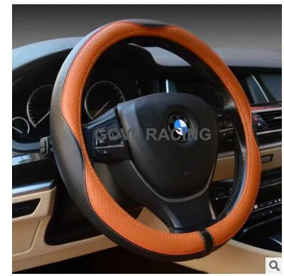 Coperchio del volante per auto universale in pelle vera in pelle