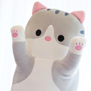 Cartoon companion bolster toys cat sleeping pillow super soft cute cat animals long stuffed plush toy