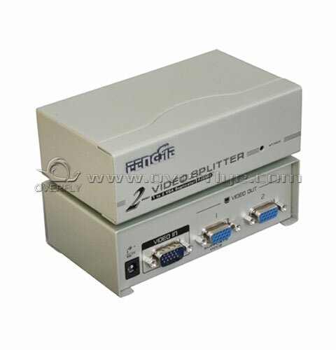 Fy1405m Vga Switch Splitter 2 Ports 250hz, Metal Housing With High Quality Video