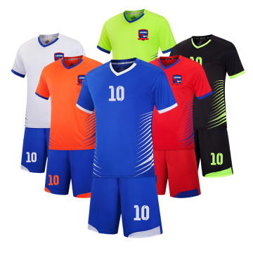 Uniforme de treinamento de equipe de esportes de camisas de futebol personalizadas