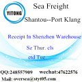 Consolidación de Shantou Port LCL a Port Klang