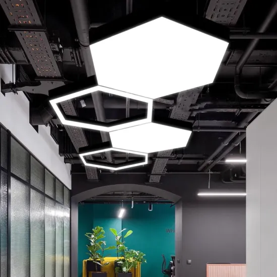 Commercial Hexagon Pendant Light Chandelier for Gym and Office