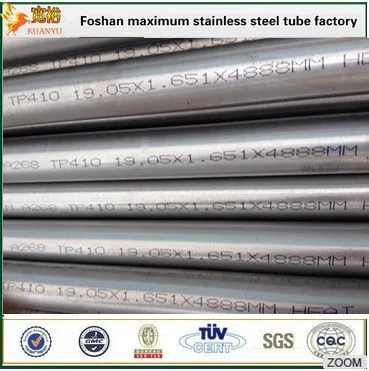 400 series stainless steel pipe,astm standard 409 tubes
