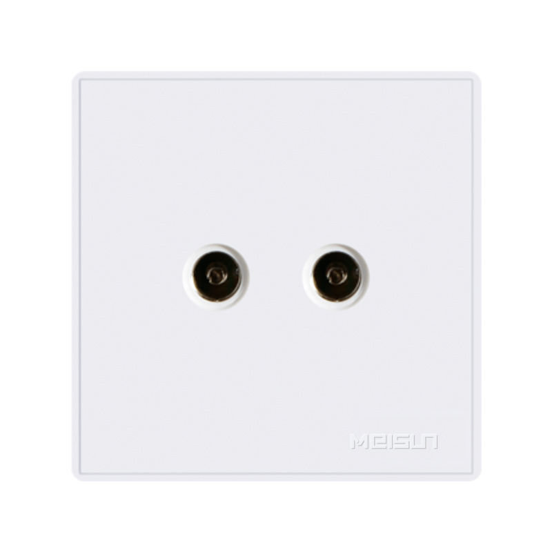 Hot two gang TV socket