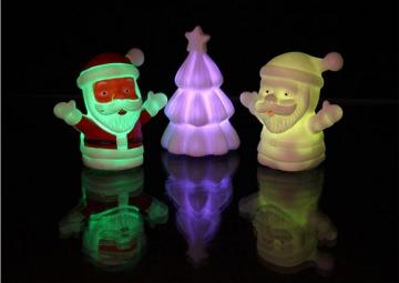 Indoor christmas decorations small christmas santa claus toy led light