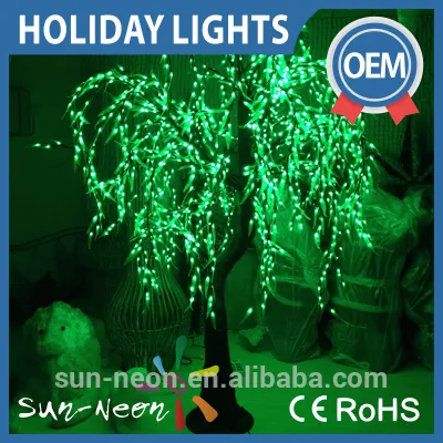 Outdoor Decor Led Lighted Willow Christmas Tree Motif Lighting