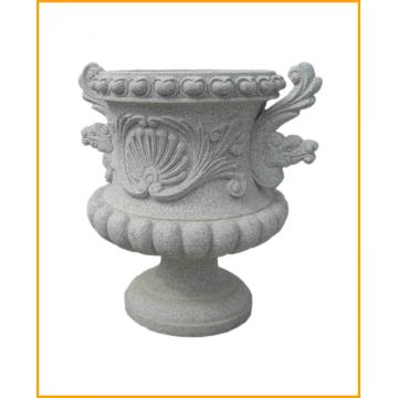 Carved Stone Flowerpots