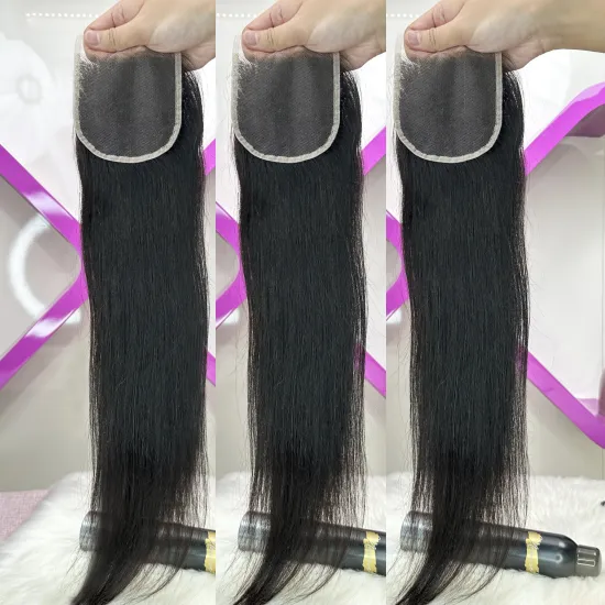 Wholesale 4x4 HD Lace Closure Human Virgin Hair Bundles and Lace Frontals