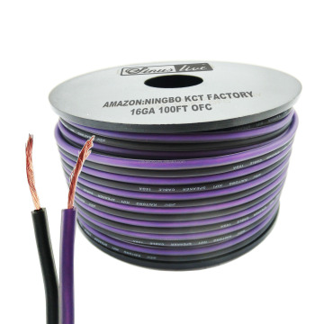 16 Gauge OFC PVC Frosted Flexible Transparent Outdoor Car Audio Speaker Cable