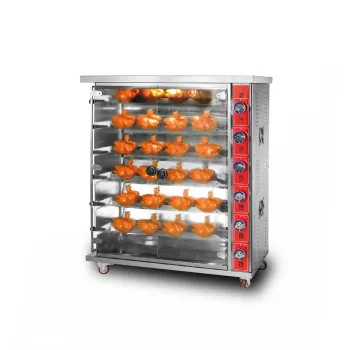 Commercial Electric Chicken Roaster 6 Rods Floor Style Gas Chicken Rotisserie Oven