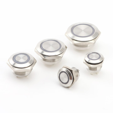 Wodoodporne LED iluminowany metalowy przełącznik przycisku - od 12 mm do 30 mm