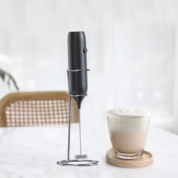 Electric Milk Frother with Metal Stand