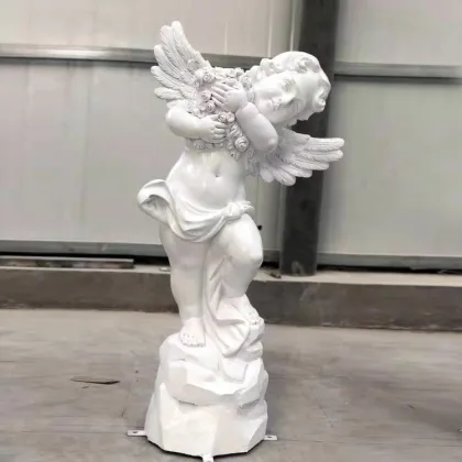 Hot sale fiberglass resin baby angel sculpture