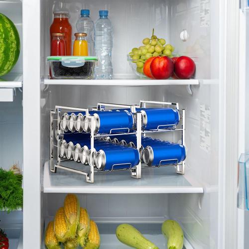 Organizador de lata de refresco apilable para el refrigerador