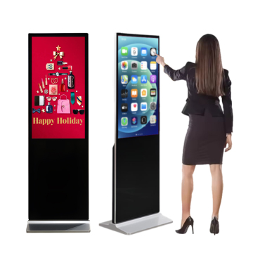 Custom Portable Floor Standing Digital Signage Kiosk with Touchscreen Display