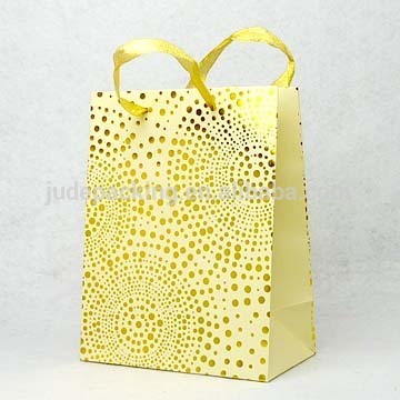 hotstamped soild color paper bag with handle