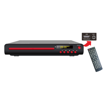 HOT SELL DVD TKS2251 مشغل DVD Home مع عرض LED ، والتحكم عن بُعد ومنافذ الوسائط