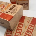 Bolsas de entrega de alimentos de mano duraderos papel kraft grueso