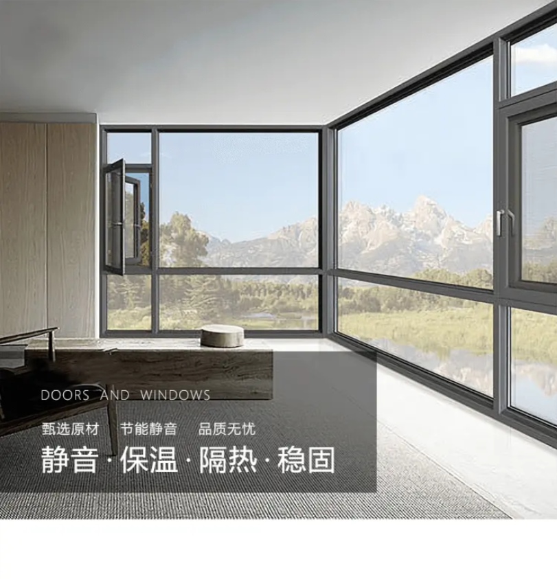 Aluminum casement windows