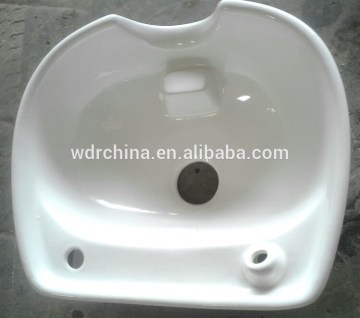 cermics white hair shampoo basin of lie-head for barber shop equipment