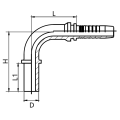 90 graders metrisk standpipe rak hydrauliska beslag