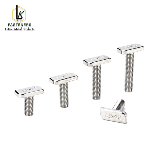 Perno de ranura en T solar de acero inoxidable A2-70