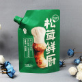 custom 100g stand-up spout plastic sauce packaging bag