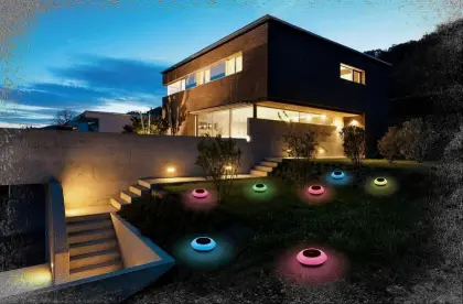 Smart outdoor light with solar charge