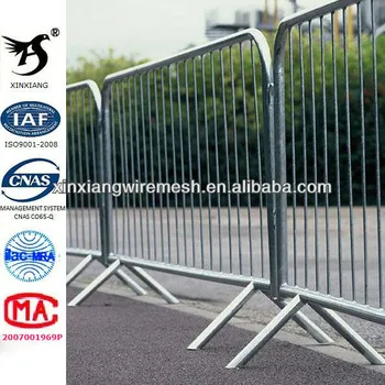Galvanized Tube Fixed Leg Barrier