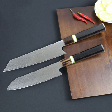 Πολλαπλών χρήσεων Kiritsuke Gyuto Chef Knife με λεπίδα 10CR15MOV και ξύλινη λαβή Ebony