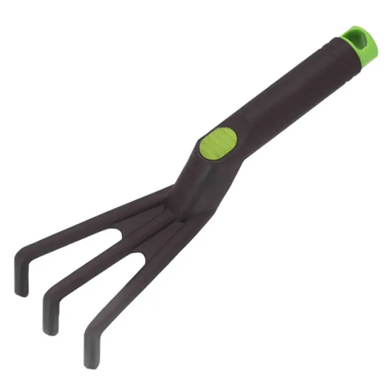 Portable Garden Tool: Mini Rake with Handle and Plastic Hand Fork for Easy Digging