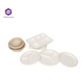 Disposable Degradable Sugarcane bagasse eco 3 divided plate