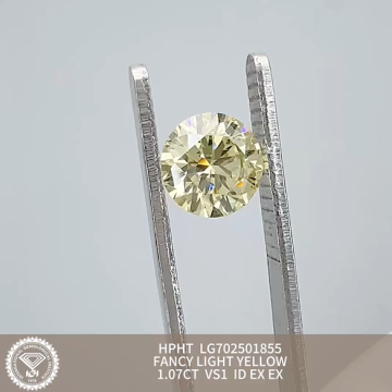 HPHT Yellow Lab Diamond na may perpektong hiwa
