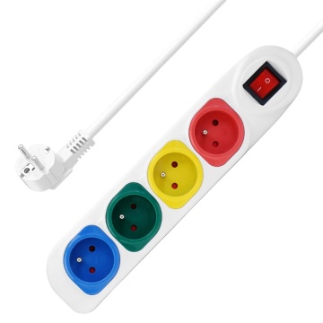 4-Wege French Style Extension Power Strip mit Surge Protector