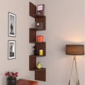 5 Tier Corner Rack Wall Mount Wood Shelf