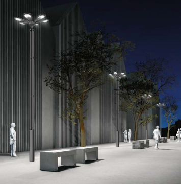 High Quality Aluminum Solar Garden Light for Outdoor Park Decoration